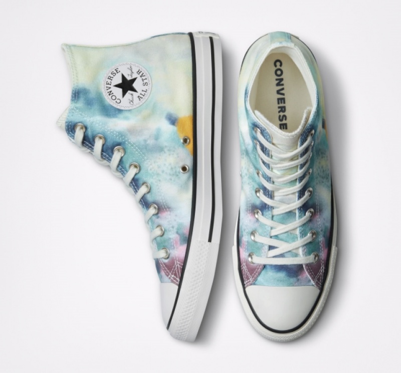 High Top Converse Chuck Taylor All Star Tie-Dye Damske Viacfarebný Čierne | 896TRUXAF