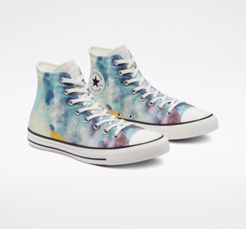 High Top Converse Chuck Taylor All Star Tie-Dye Damske Viacfarebný Čierne | 896TRUXAF