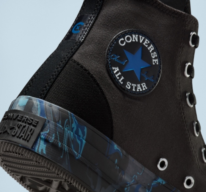 High Top Converse Chuck Taylor All Star CX Marbled Damske Čierne Kráľovská Modrá | 517LZQUTK