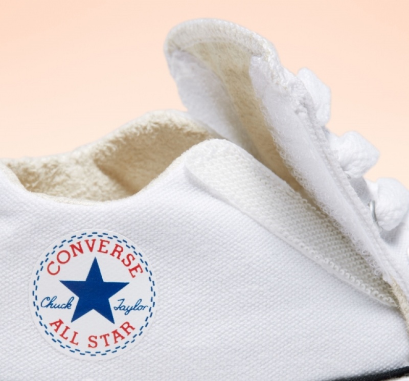 Mid top Converse Chuck Taylor All Star Cribster Easy-On Detske Biele Béžové Biele Biele | 950YTFWJQ
